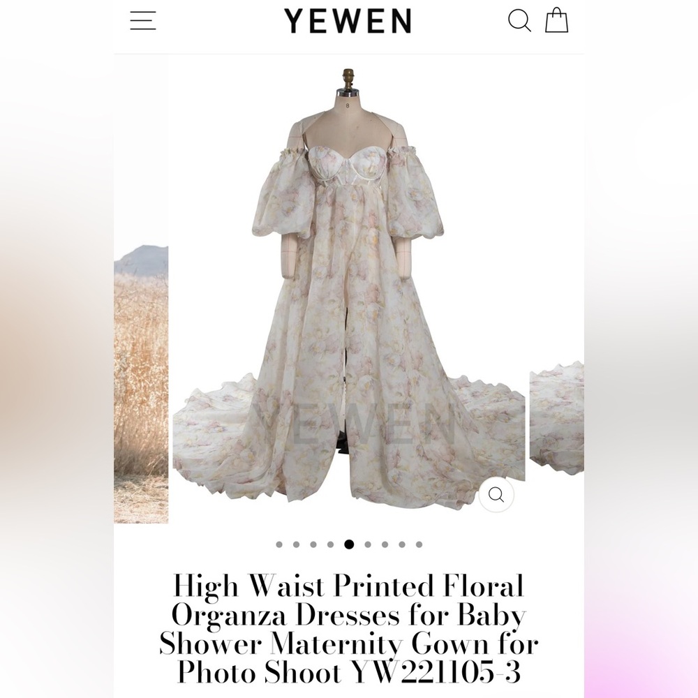 Maternity gown floral